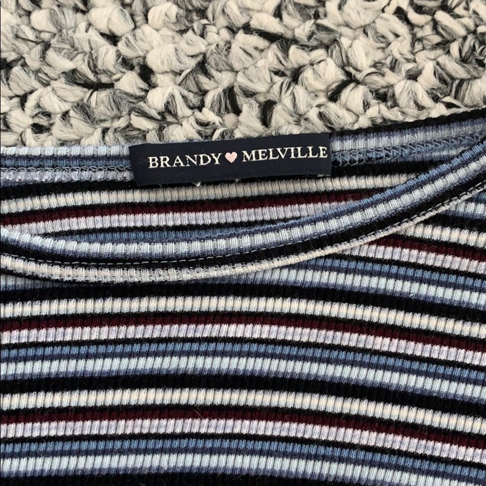 Brandy Melville Long Sleeve Striped T-shirt - Picture 2 of 4